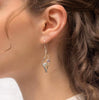 NEW Organic Silver Drop Earrings with Blue Topaz and Iolite