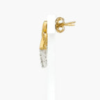 NEW 9ct Yellow Gold Diamond Music Note Earrings - Jordans Jewellers