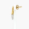 NEW 9ct Yellow Gold Diamond Music Note Earrings