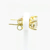 NEW 9ct Yellow Gold 4 claw 5mm round CZ Stud Earrings