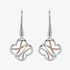 NEW Silver Rose Gold Plated Drop Earrings - Jordans Jewellers