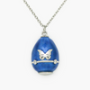 NEW Blue Egg Butterfly Diamond Necklace