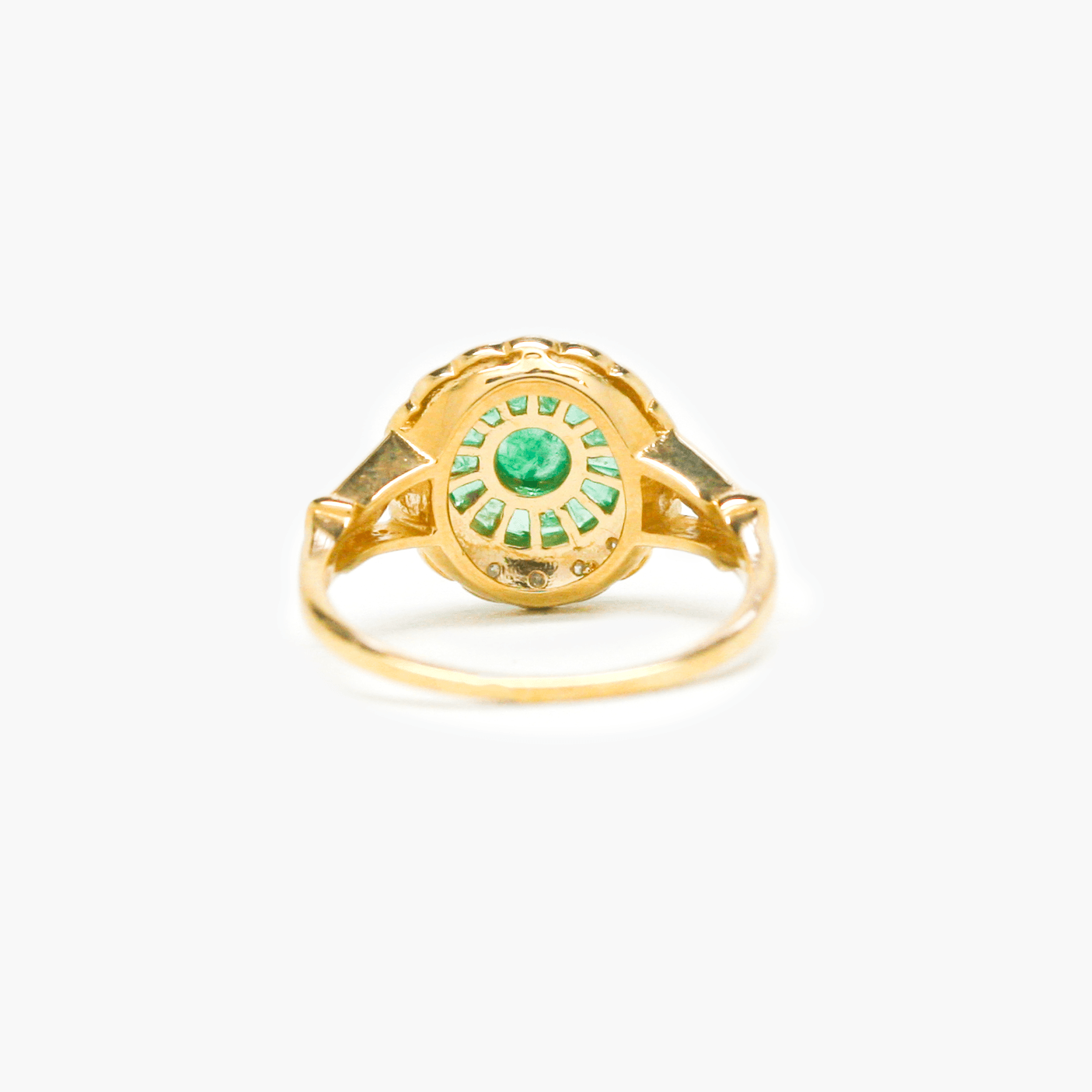 NEW 9 Carat Yellow Gold Emerald & Diamond Ring - Jordans Jewellers
