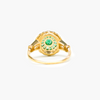 NEW 9 Carat Yellow Gold Emerald & Diamond Ring