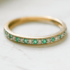 NEW 9 Carat Yellow Gold Emerald and Diamond Ring - Jordans Jewellers
