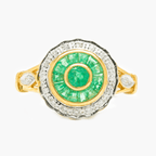 NEW 9 Carat Yellow Gold Emerald & Diamond Ring - Jordans Jewellers