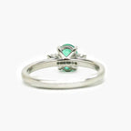 NEW Three Stone Ring with Oval Emerald and Diamonds - Jordans Jewellers