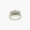 Fancy Diamond Cluster 3 Stone Ring back