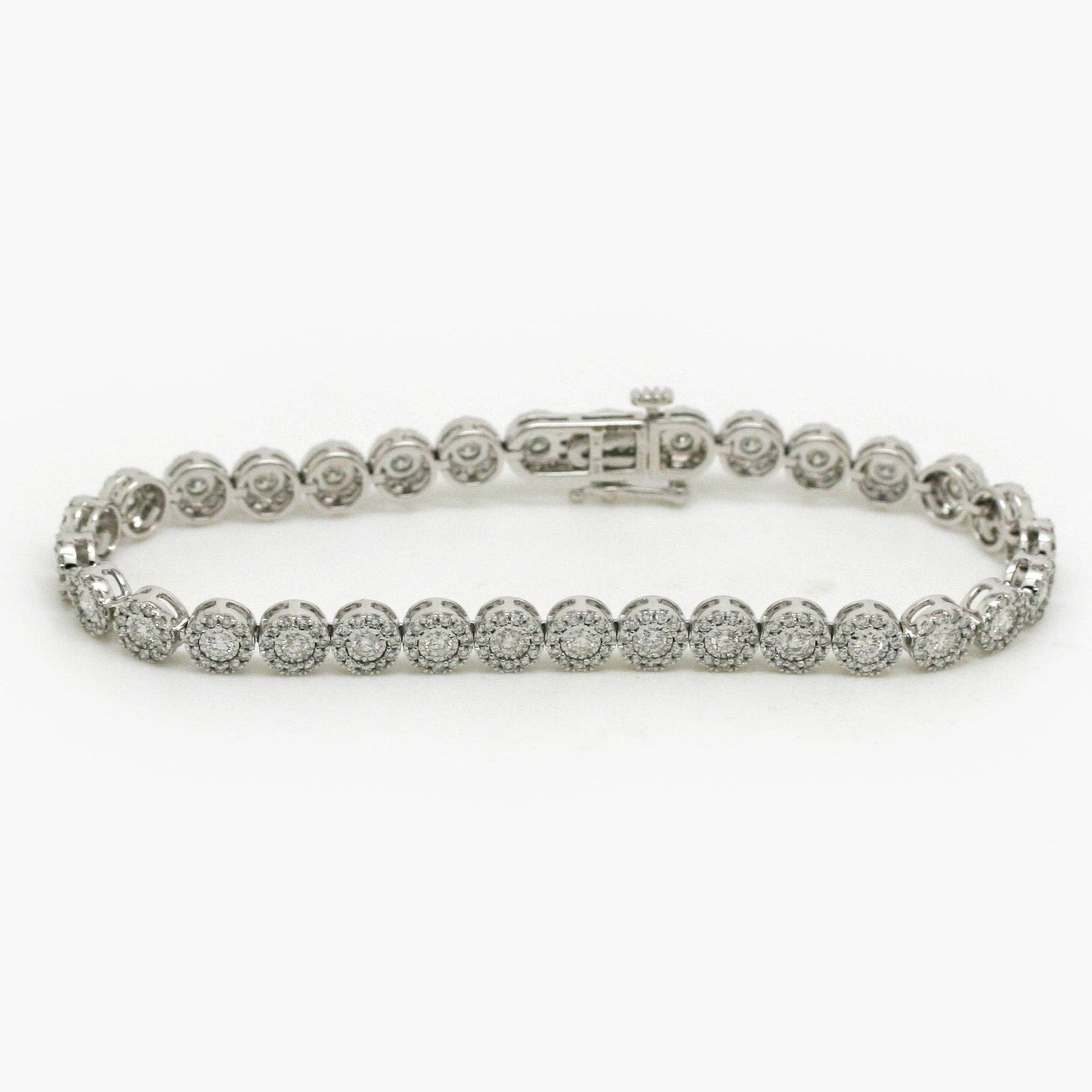 Fancy Diamond Cluster Bracelet 9ct White Gold - Jordans Jewellers