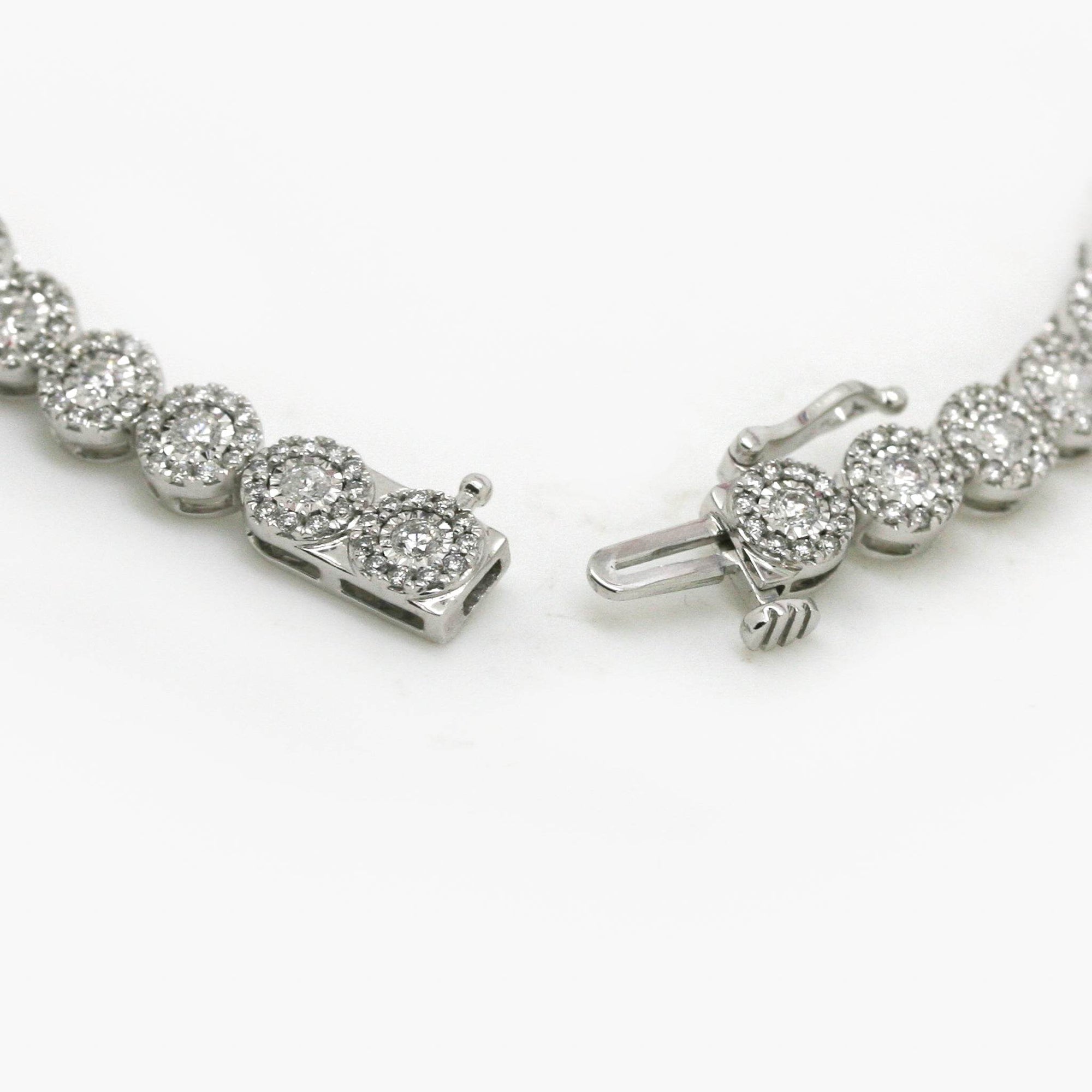 Fancy Diamond Cluster Bracelet 9ct White Gold - Jordans Jewellers