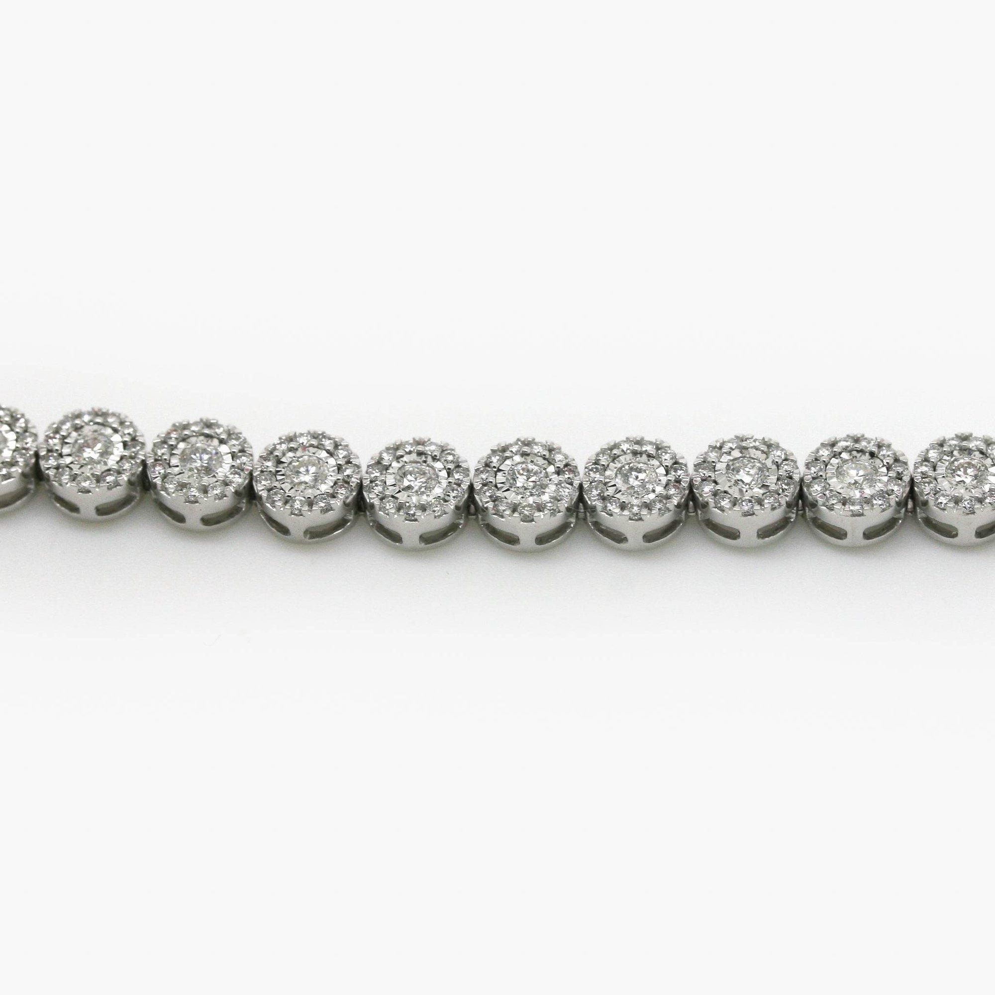 Fancy Diamond Cluster Bracelet 9ct White Gold - Jordans Jewellers