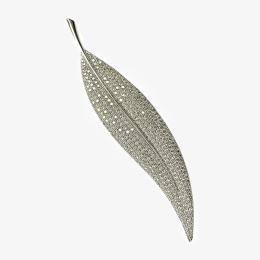 NEW Sparkling Leaf Brooch - Jordans Jewellers