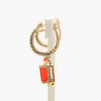 Fire Opal & Diamond Drop Earrings - Jordans Jewellers