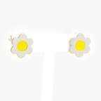 NEW Silver Yellow Flower Earrings - Jordans Jewellers