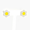 NEW Silver Yellow Flower Earrings