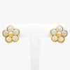 NEW 9ct Yellow Gold Opal Flower Earrings