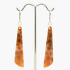Fossilised Coral Long Drop Earrings in Silver