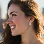 Silver Double Heart Drop Earrings - Jordans Jewellers