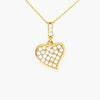 NEW 9ct Yellow Gold Heart CZ Pendant