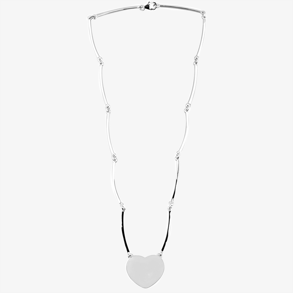 NEW Silver Heart Sectional Necklace