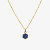 NEW Silver Gold Plated Lapis Pendant Necklace