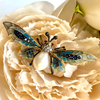 NEW CZ Pearl Butterfly Pendant Brooch