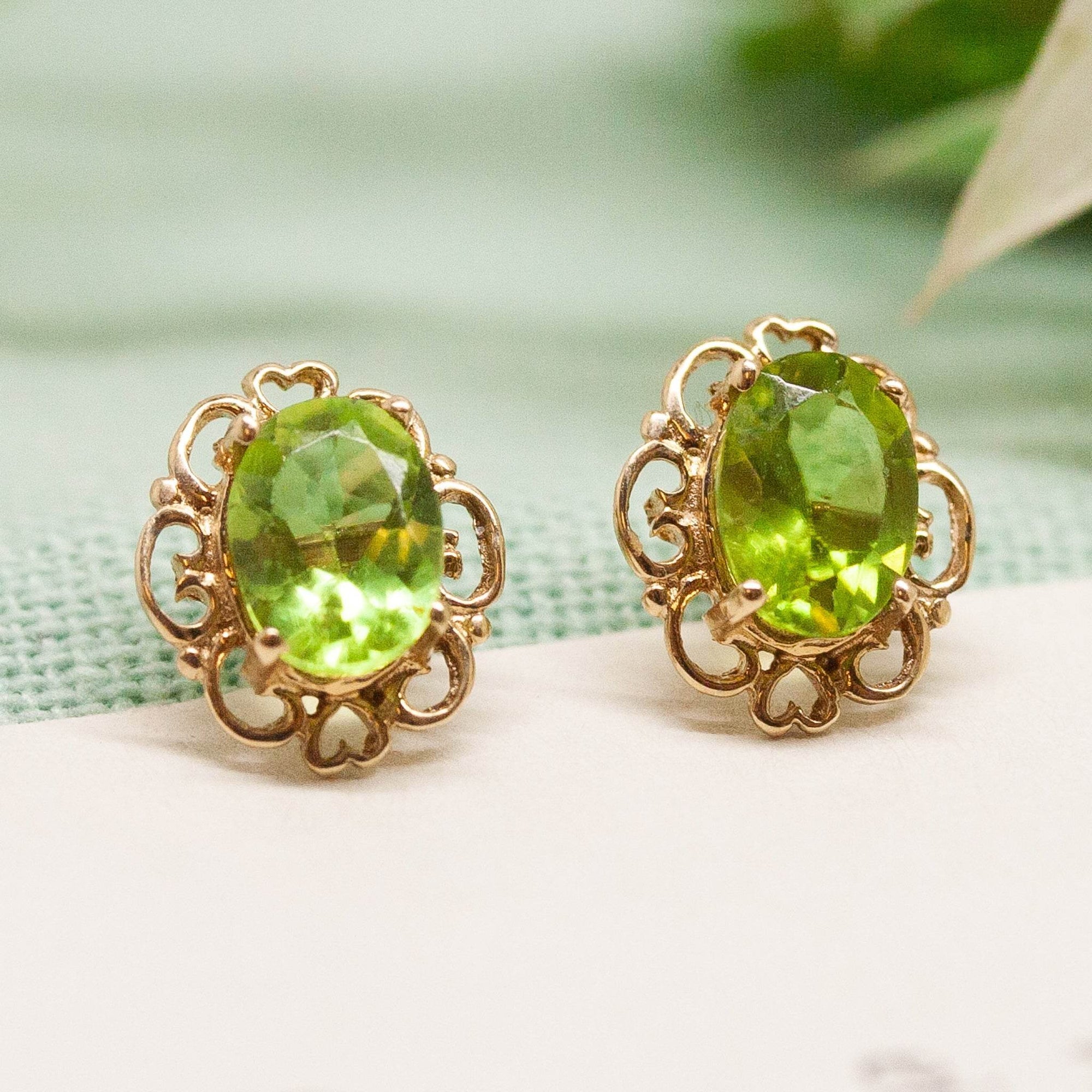 Peridot Filigree Earrings - Jordans Jewellers