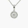 NEW White Gold Diamond Pendant Necklace