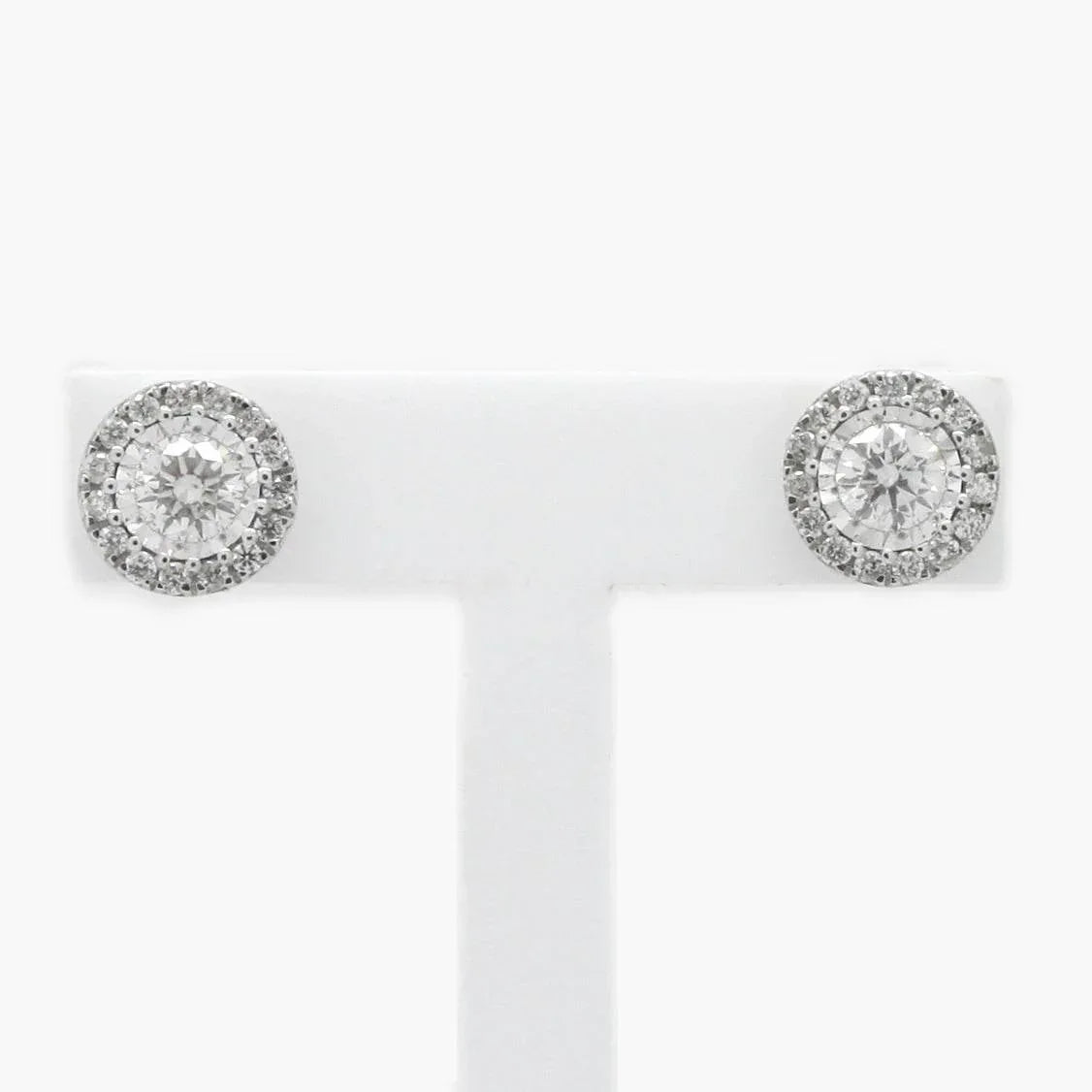 NEW 9 Carat White Gold 0.50 Carat Diamond Earrings - Jordans Jewellers