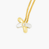 New 18 Carat Yellow Gold Diamond Kiss Pendant Necklace