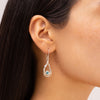 NEW Organic Teardrop Undulating Blue Topaz Earrings