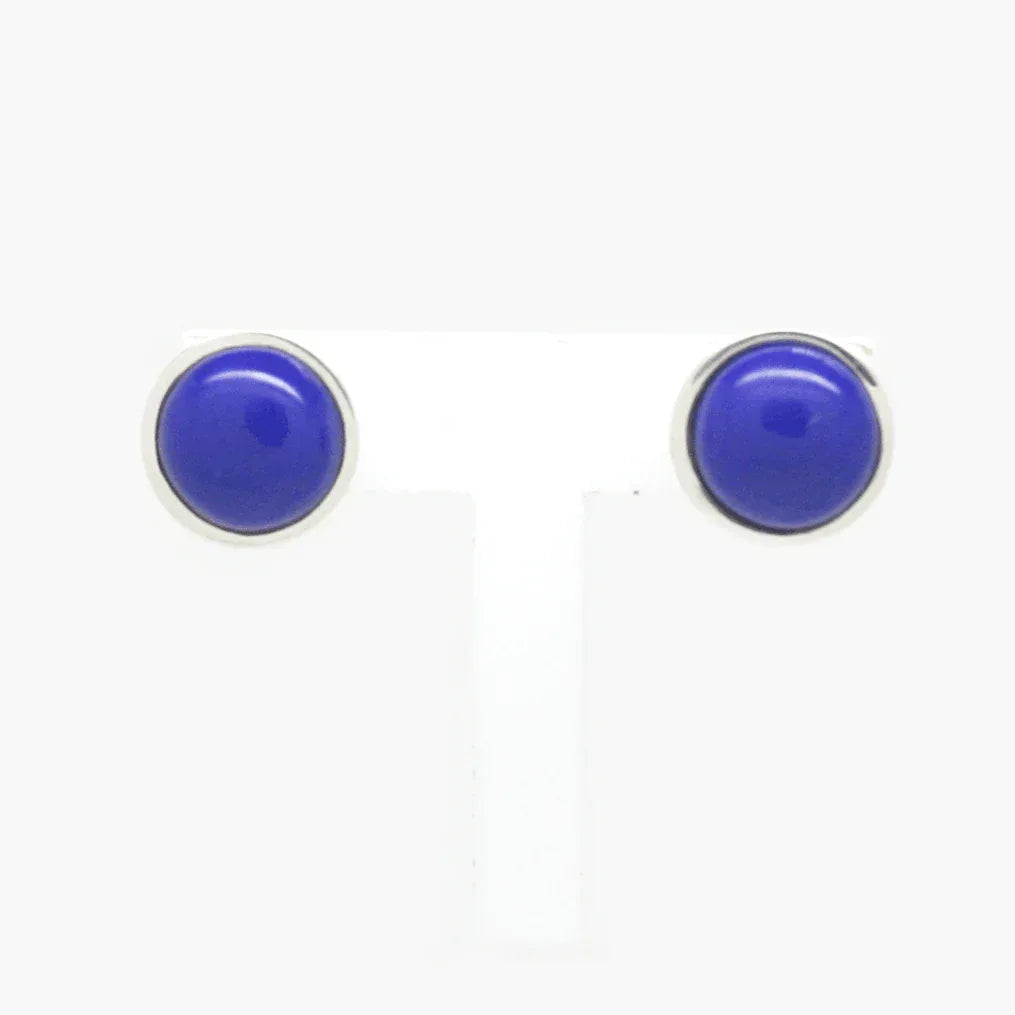 NEW Silver Blue Lapis Stud Earrings - Jordans Jewellers