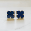 NEW Silver Lapis Stud Earrings