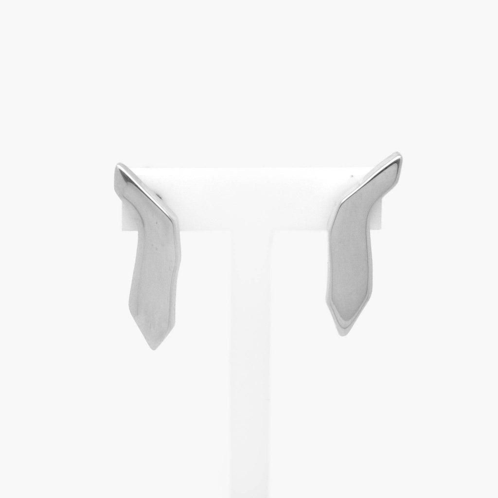 Silver Angled Stud Earrings - Jordans Jewellers