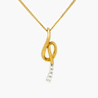 NEW 9ct Yellow Gold Diamond Music Note Pendant Necklace - Jordans Jewellers