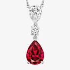 NEW Red Pear Pendant Necklace - Jordans Jewellers