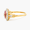 NEW 9 Carat Yellow Gold Ruby & Diamond Ring