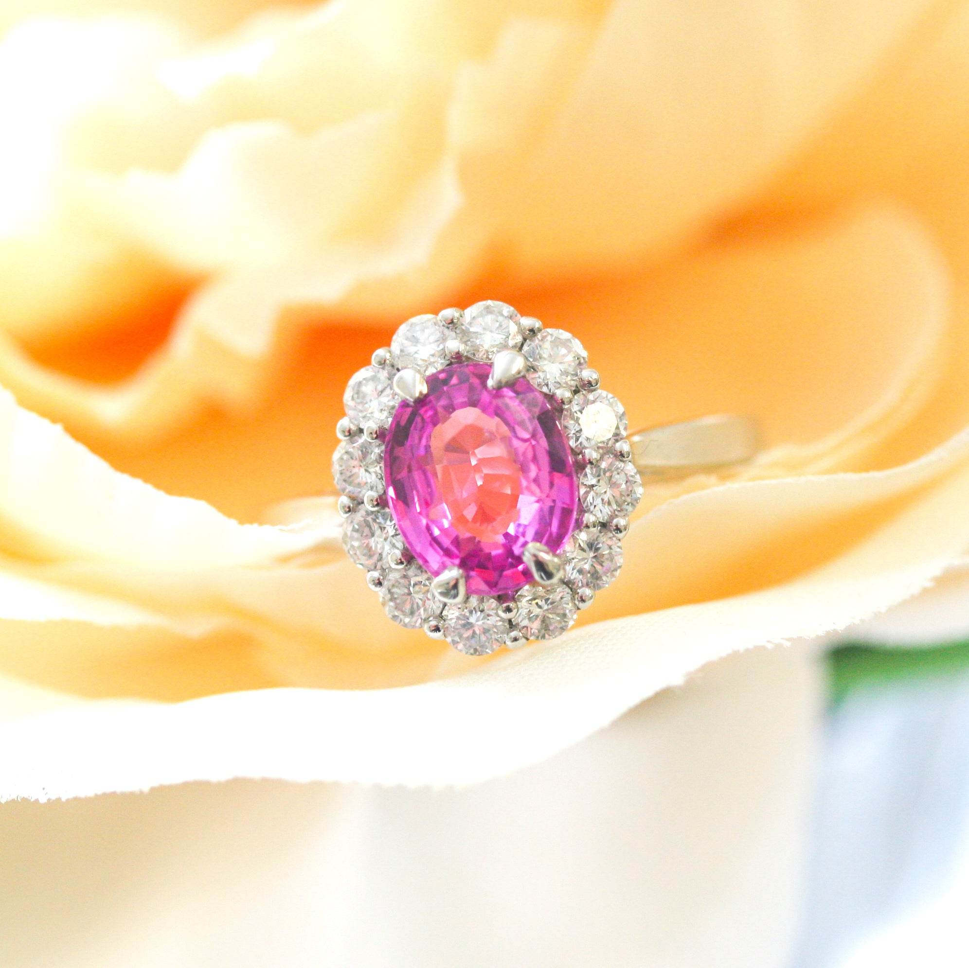 NEW Pink Sapphire & Diamond Ring - Jordans Jewellers
