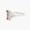 NEW 9 Carat White Gold Ruby & Diamond Ring
