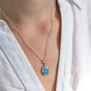 NEW Oval Blue Opalite Pendant Necklace