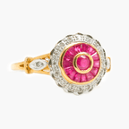 NEW 9 Carat Yellow Gold Ruby & Diamond Ring - Jordans Jewellers