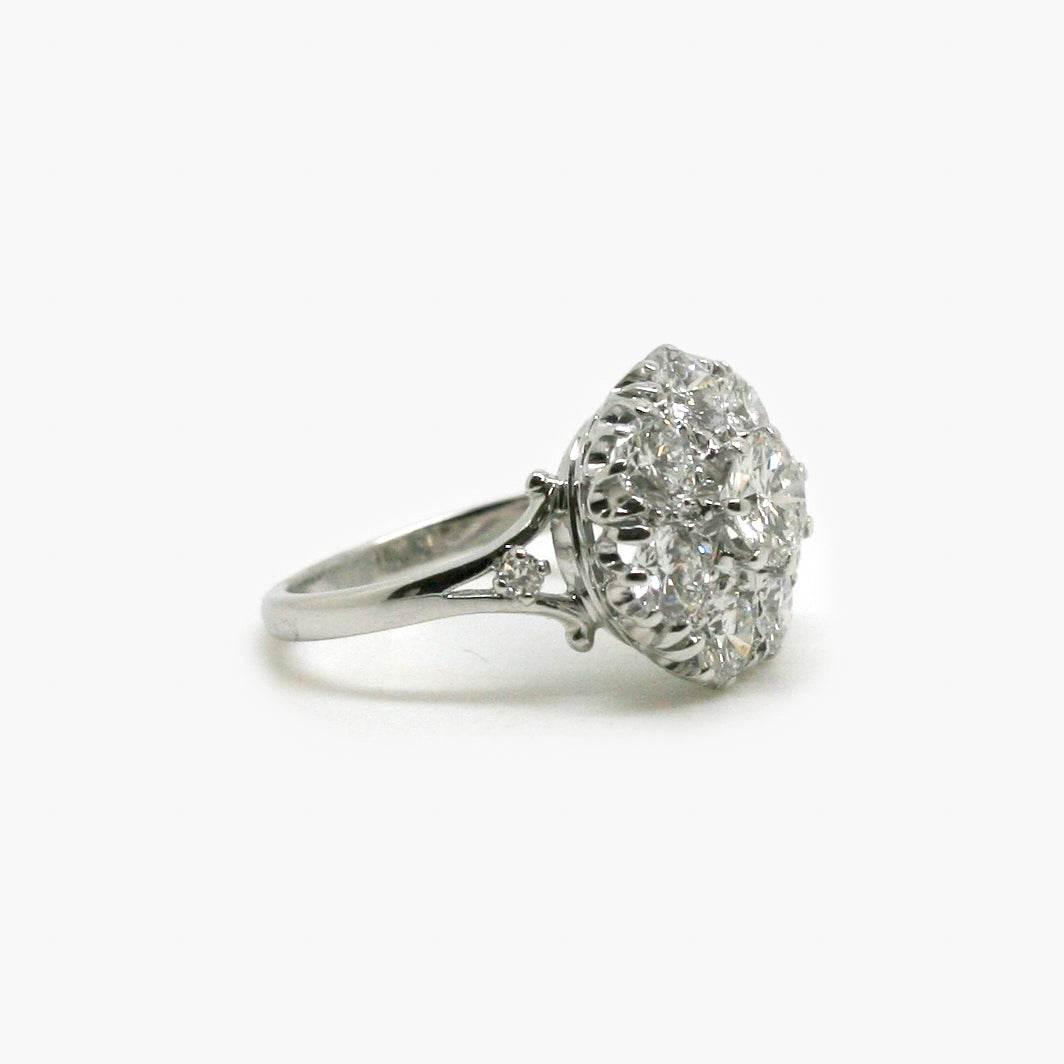 Diamond Cluster Ring 18ct White Gold - Jordans Jewellers