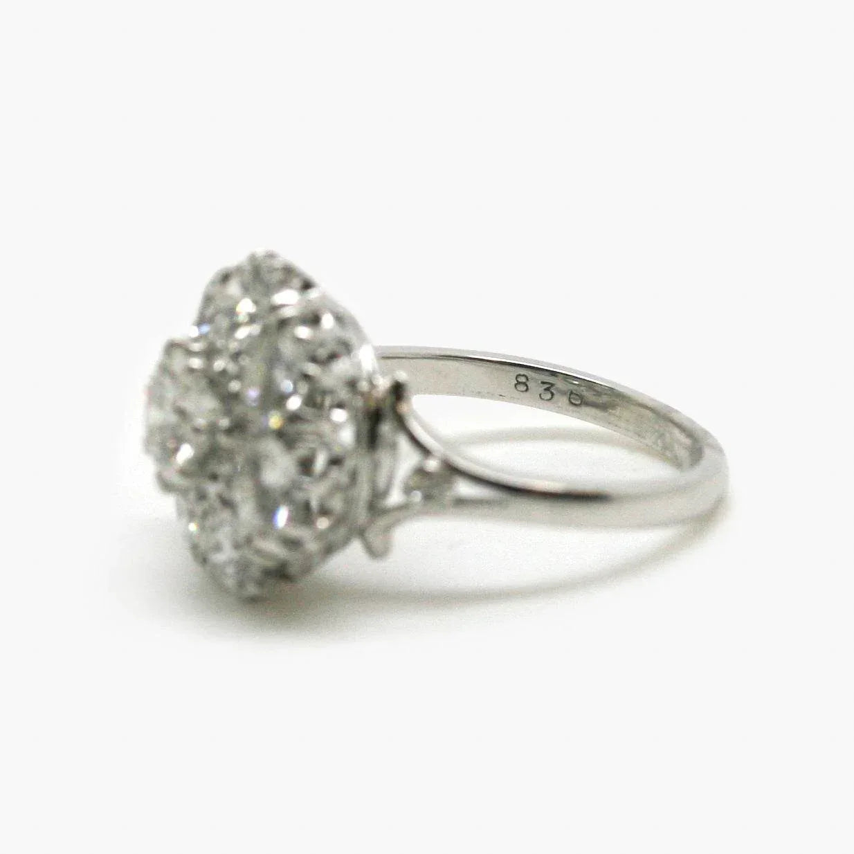 Diamond Cluster Ring 18ct White Gold - Jordans Jewellers