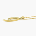 NEW 9 Carat Yellow Gold CZ Pendant Necklace - Jordans Jewellers