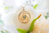 9 Carat Yellow Gold Blue Topaz Pendant Necklace