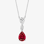 NEW Red Pear Pendant Necklace - Jordans Jewellers