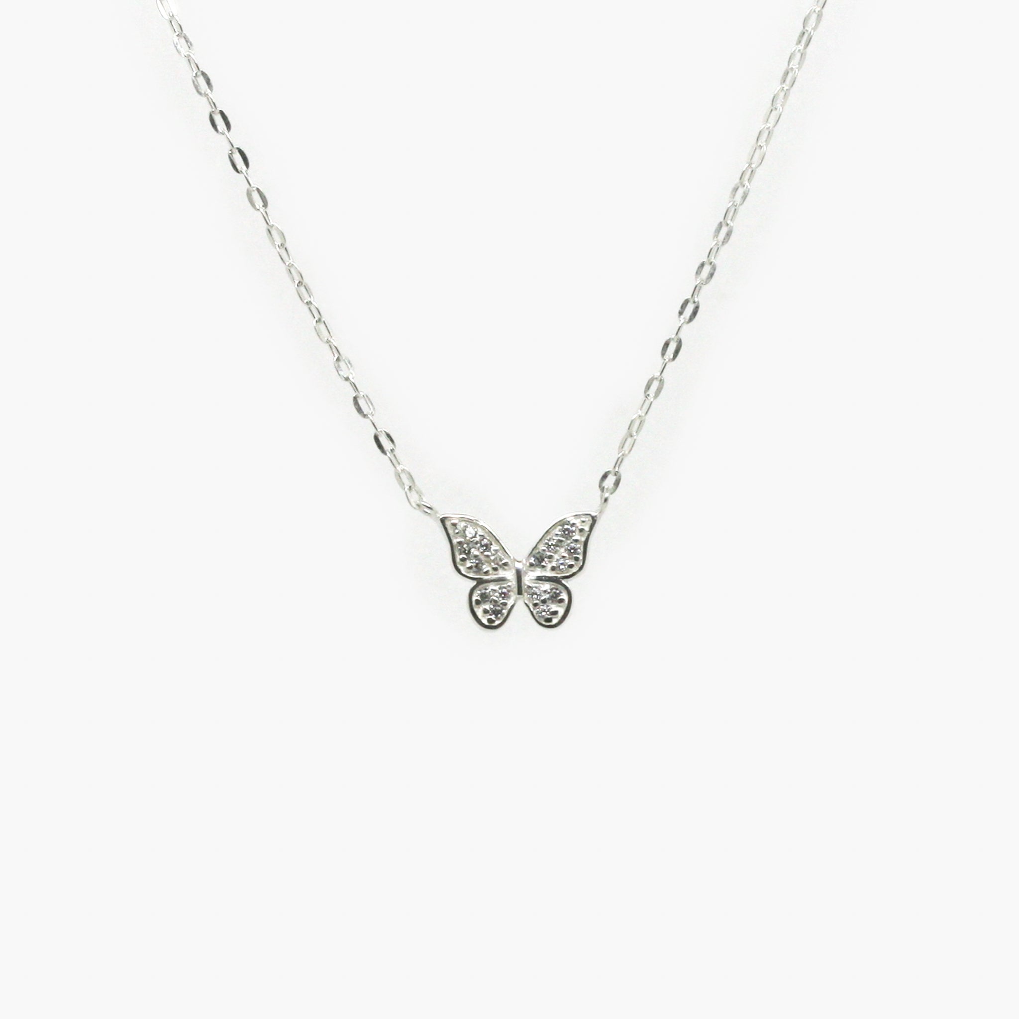 Small diamond deals butterfly necklace