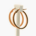 NEW 9 Carat Rose Gold Oval Hoop Earrings - Jordans Jewellers