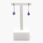 NEW Pear Shaped Tanzanite Drop Earrings - Jordans Jewellers