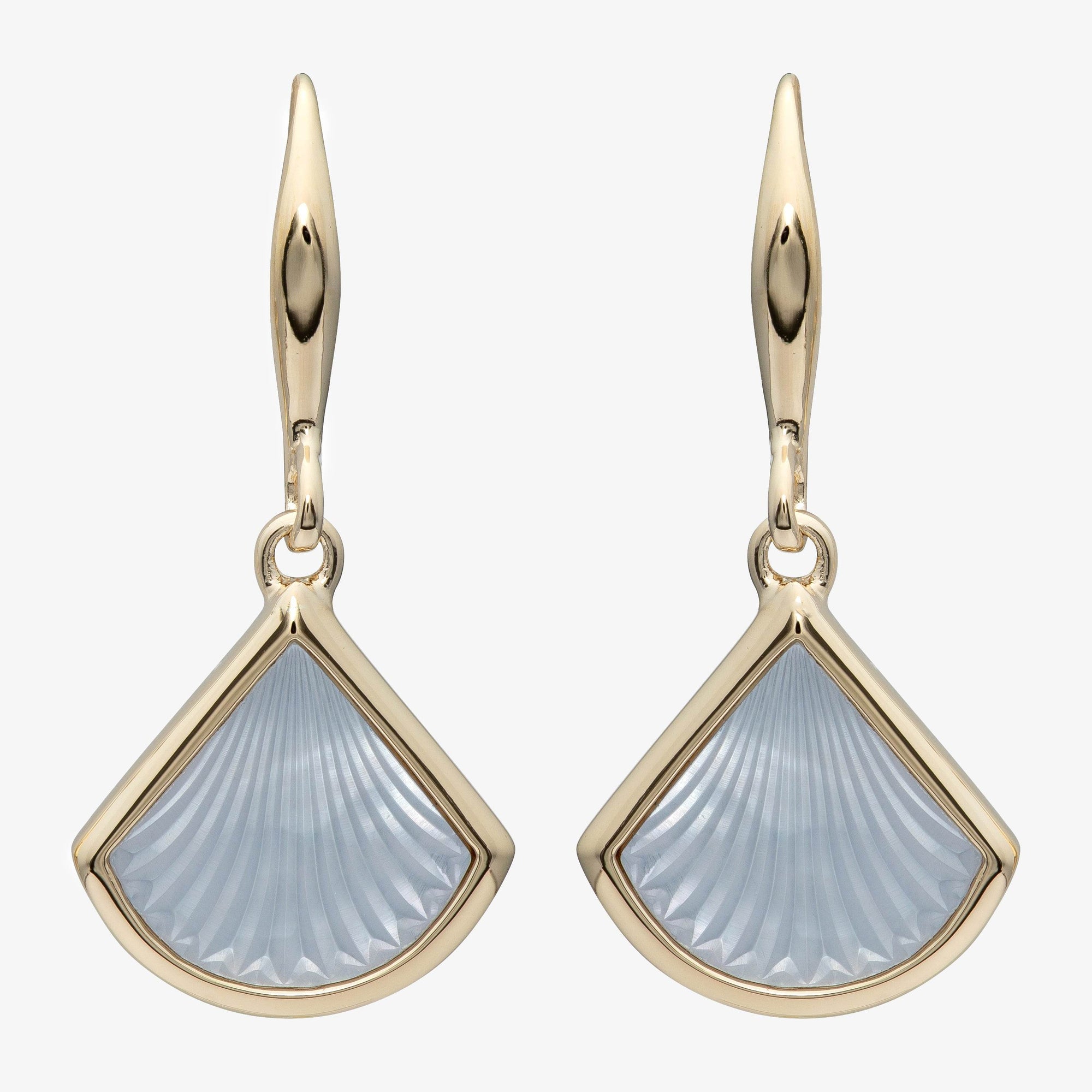 NEW Silver Gold Plated Mother of Pearl Drop Earrings - Jordans Jewellers